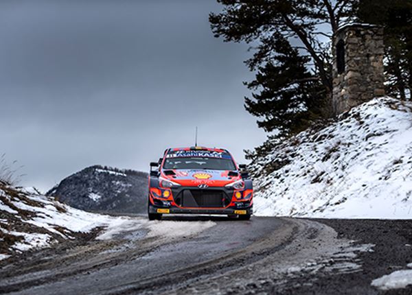 Hyundai op het podium in Rally van Monte Carlo