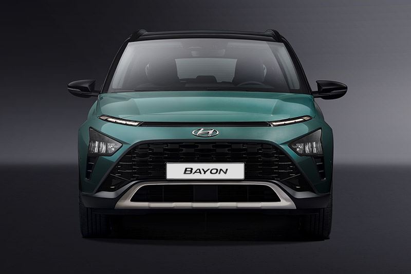 De skidplate onder de voorbumper accentueert het SUV-karakter van de Hyundai BAYON.