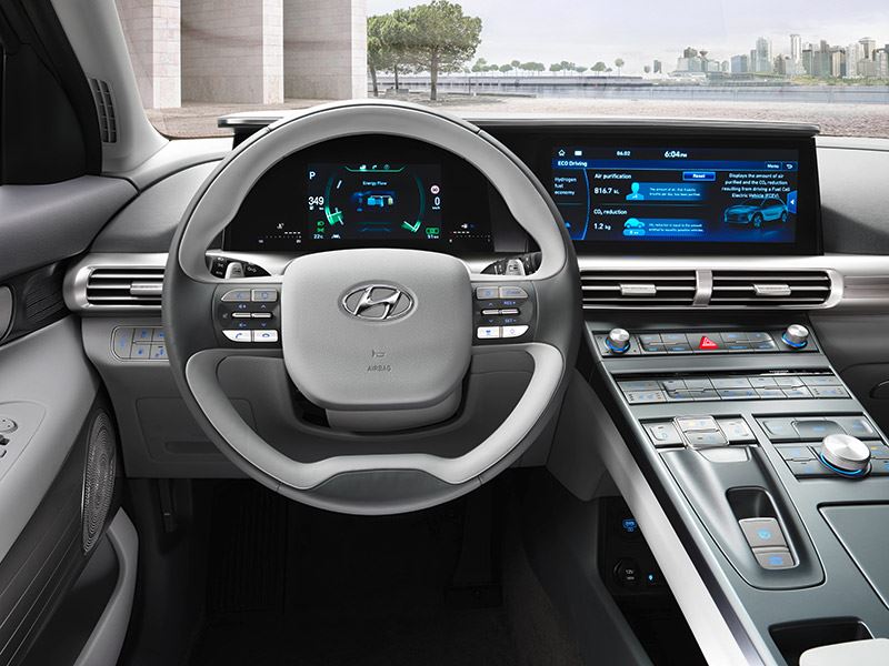 Op een volle tank waterstof kun je tot maar liefst 665 km afleggen in de Hyundai NEXO.