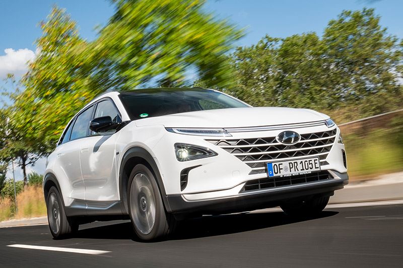 De Hyundai NEXO is een van de weinige waterstof-elektrisch aangedreven auto’s ter wereld.
