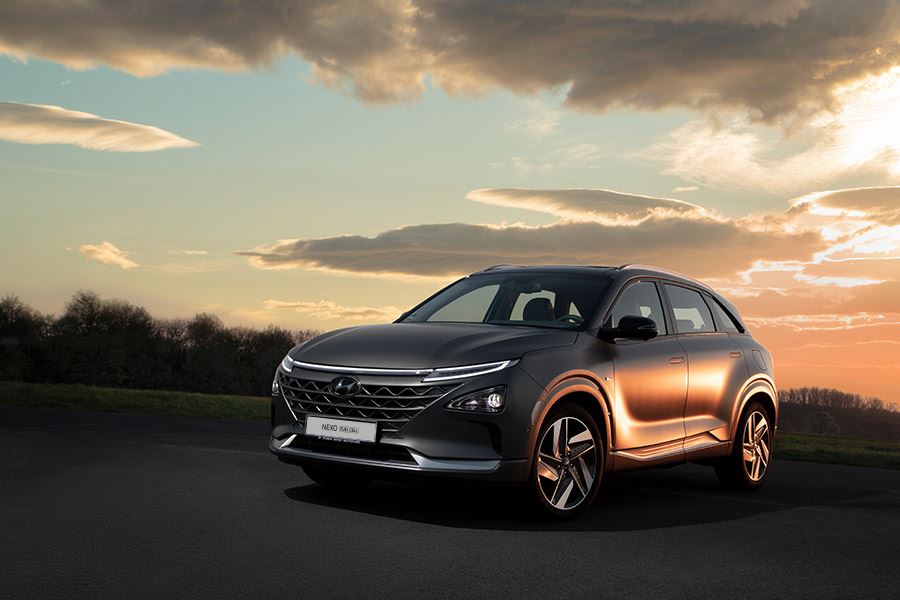De Hyundai NEXO is een van de weinige waterstof-elektrisch aangedreven auto’s ter wereld.