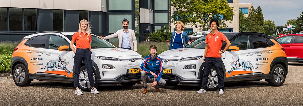 Twee Hyundai’s KONA Electric voor studenten van Vattenfall Solar Team