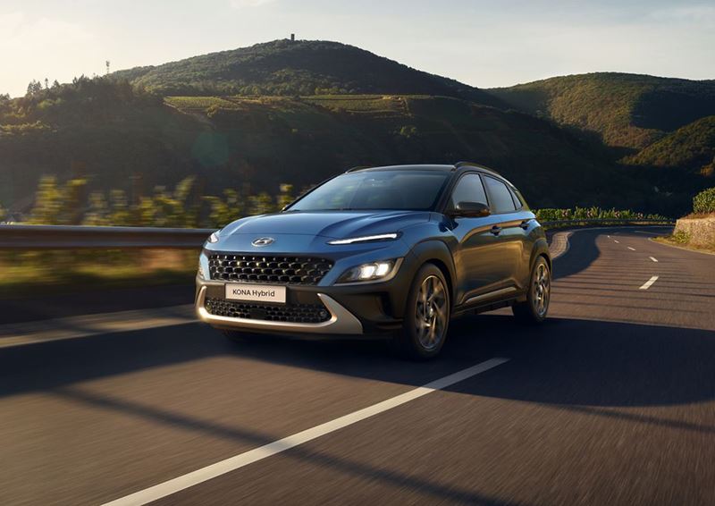 De Hyundai KONA Hybrid is leverbaar met keuze uit vier uitvoeringen.
