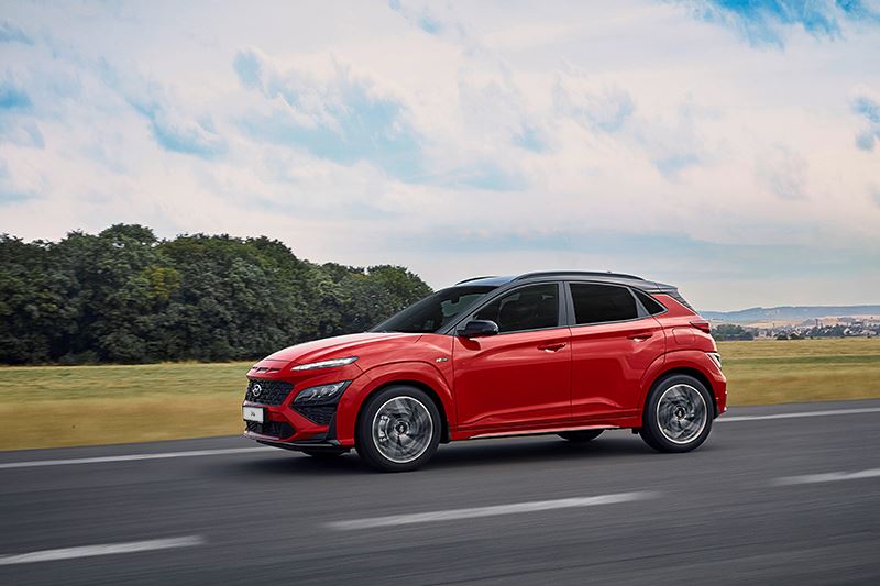 De Hyundai KONA in de sportieve N Line-uitvoering.