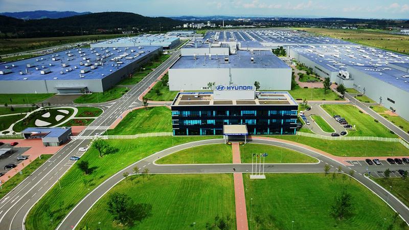 De fabriek in Tsjechië schakelde als eerste productiefaciliteit van Hyundai volledig over op onder meer zonne- en windenenergie.