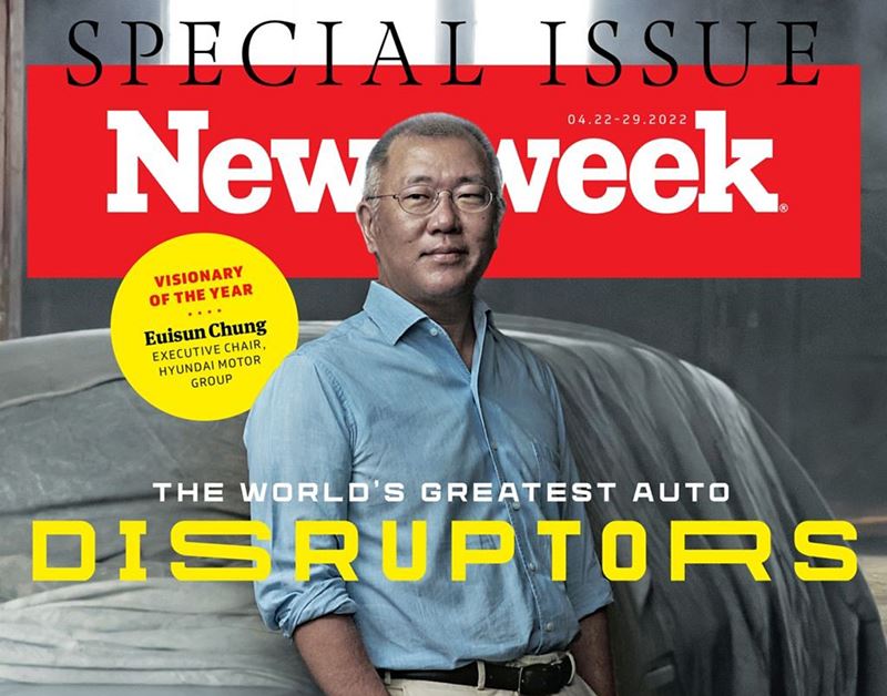 Euisun Chung, Chairman van de Hyundai Motor Group, is door Newsweek uitgeroepen tot Visionair van het Jaar