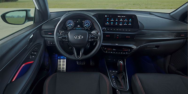 Het interieur van de Hyundai i20 N Line.