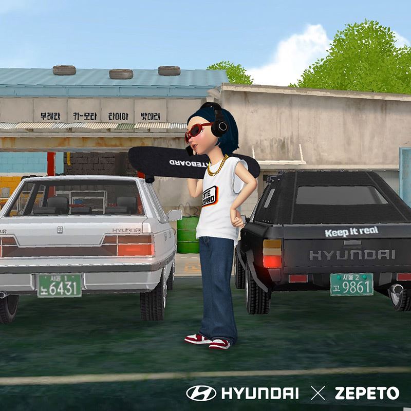 Op het metaverse-platform ZEPETO kun je auto’s uit de film Seoul Vibe zelf virtueel samenstellen en er bovendien mee rijden.