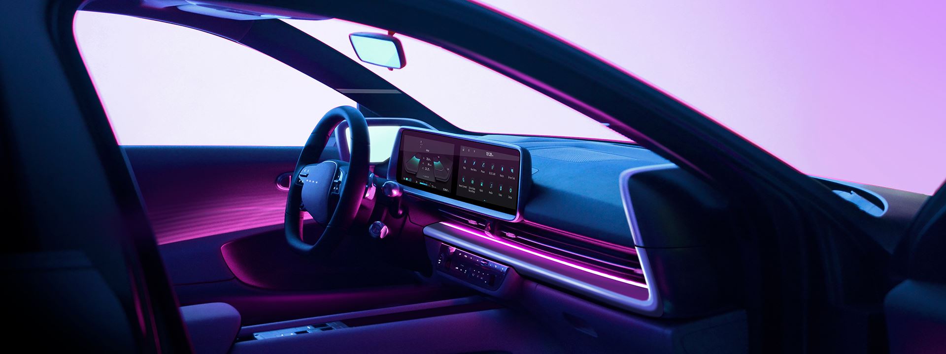 Dual Color Ambient Lighting in de IONIQ 6