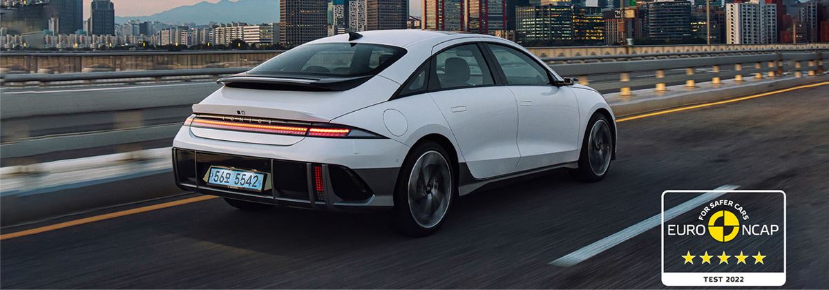 Veiligheidsinstituut Euro NCAP beloont IONIQ 6 met vijf sterren