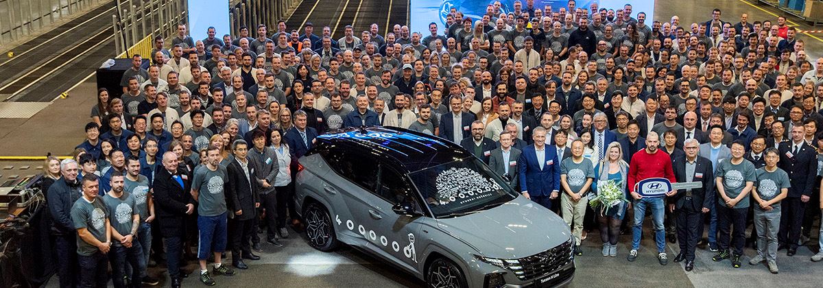 4 miljoenste auto rolt van de band in Hyundai-fabriek in Tsjechië