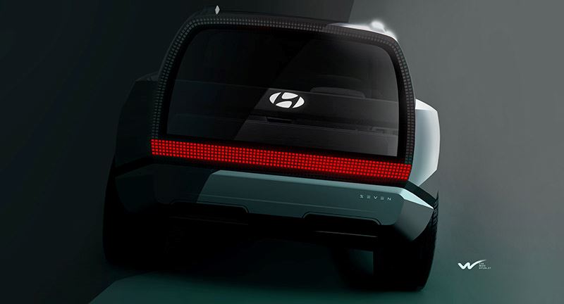 De concept car SEVEN van Hyundai geeft een inzichtje in het design van de IONIQ 7.