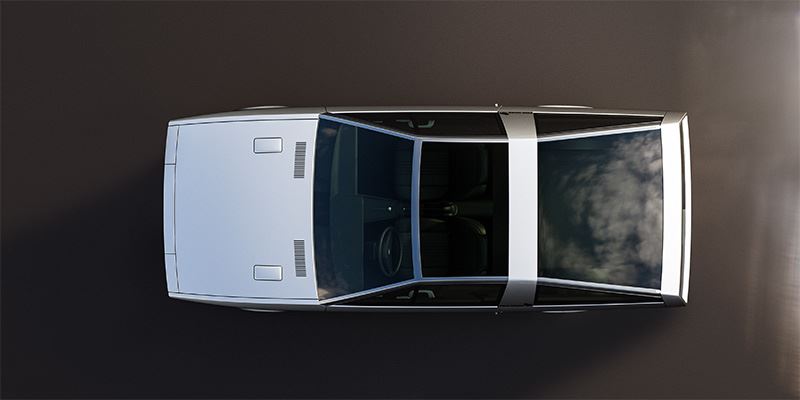 Bovenaanzicht Hyundai Pony Coupé Concept.