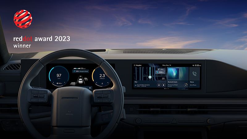 Hyundai ontving een Red Dot Design Award voor zijn Connected Car Navigation Cockpit (ccNC).