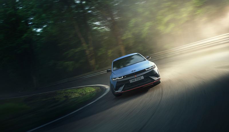 De 100% elektrische sportauto Hyundai IONIQ 5 N.