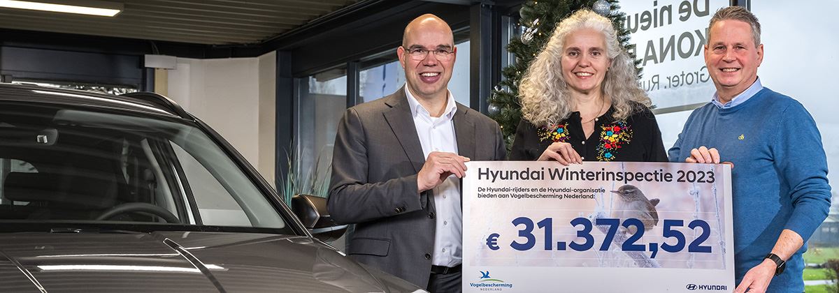 Hyundai Winterinspectie 2023: mooie donatie aan Vogelbescherming Nederland