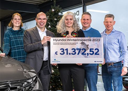 Vogelbescherming Nederland dolgelukkig met mooie donatie van Hyundai-rijders
