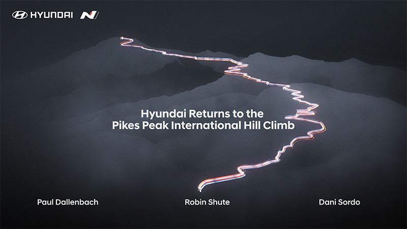 Hyundai keert terug naar de Pikes Peak International Hill Climb, met als coureurs onder meer Paul Dallenbach, Robin Shute en Dani Sordo.