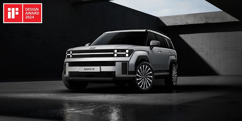 De Hyundai SANTA FE, een van de prijswinnaars bij de iF Design Awards 2024.