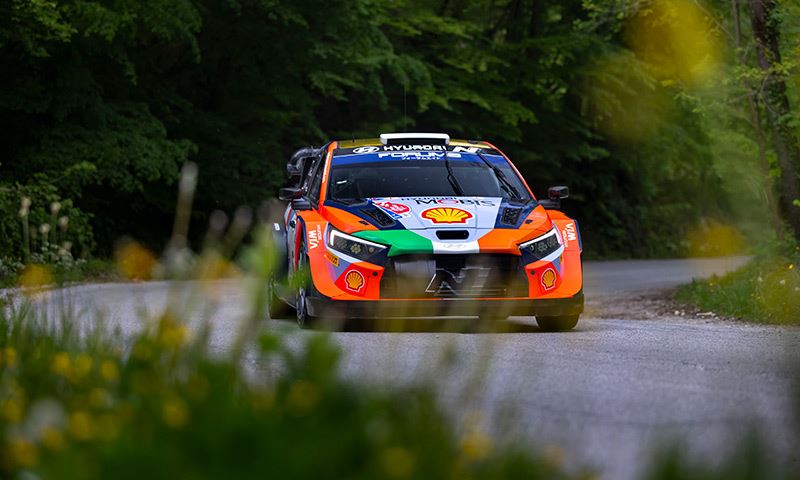 Thierry Neuville finishte als derde in de Rally van Kroatië.