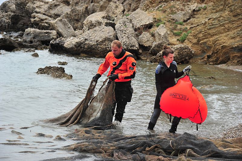 Schoonmaakactie van Hyundai en Healthy Seas aan de Griekse westkust. Foto: Healthy Seas Foundation.
