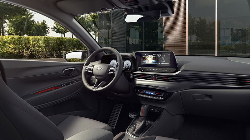 Het interieur van de Hyundai i20 N Line.