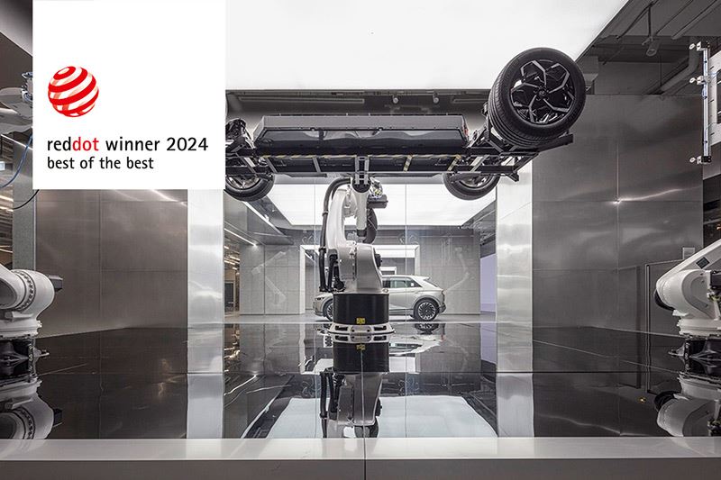 Een 'Best of the Best'-award was er ook voor Hyundai's ‘Unveiling E-GMP’-tentoonstelling’.