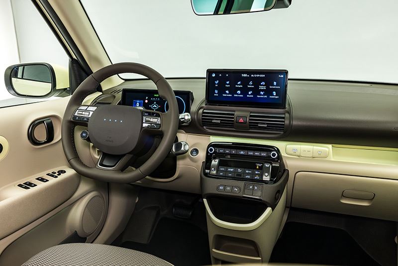 De cockpit van de Hyundai INSTER.