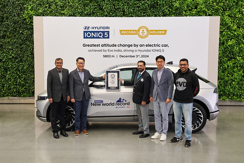 Hyundai IONIQ 5 vestigt uniek wereldrecord in Himalaya-gebergte