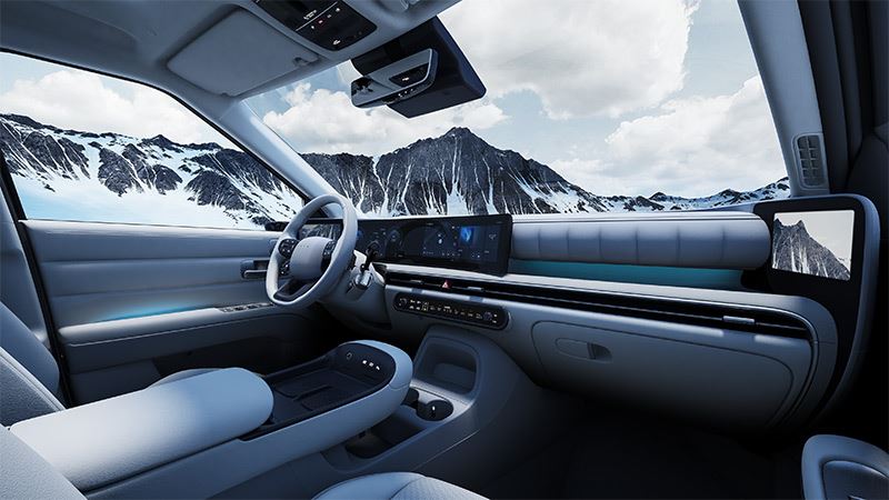 Het interieur van de nieuwe Hyundai NEXO.