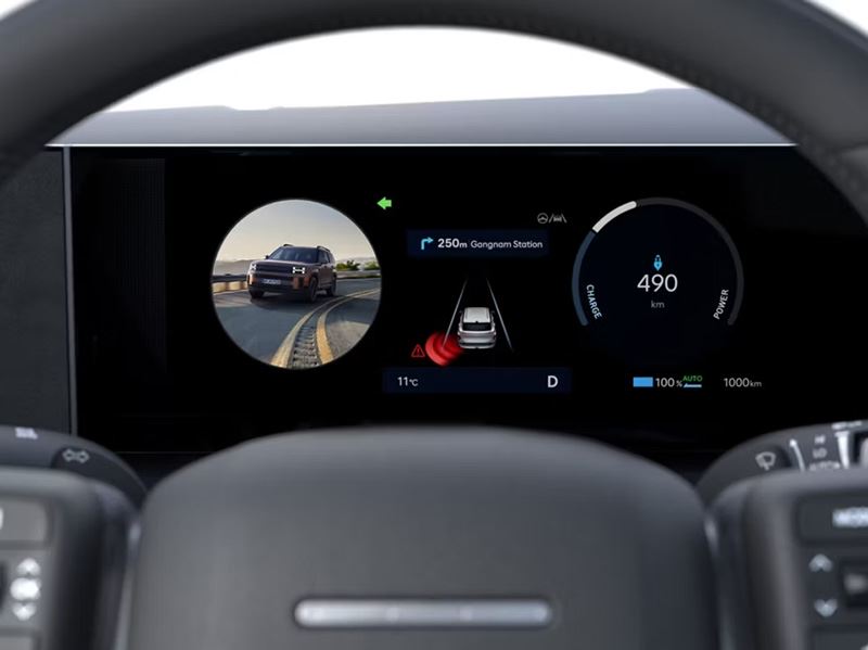 De Blind-Spot View Monitor in de Hyundai SANTA FE.