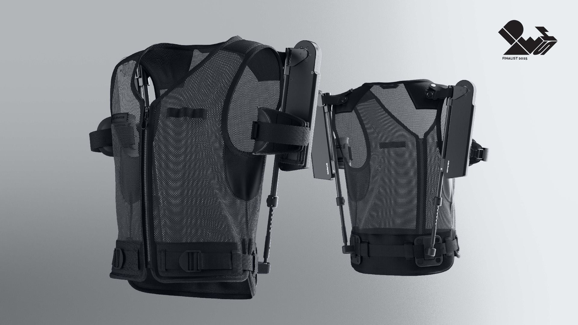 De X-ble Shoulder, een draagbare robot, van Hyundai.