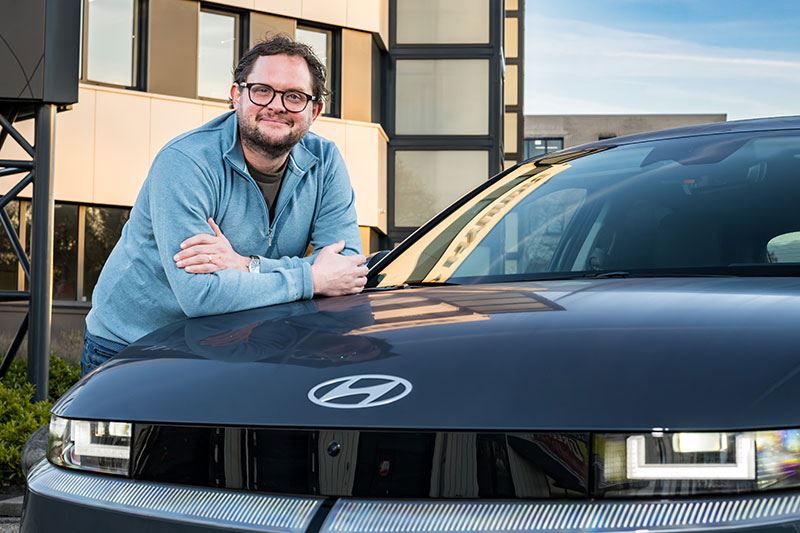 Diederik Jekel, merkambassadeur van Hyundai.