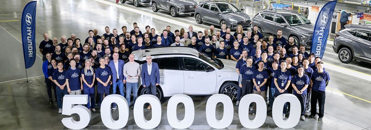 Vijf miljoenste Hyundai rolt van de band in fabriek in Tsjechië