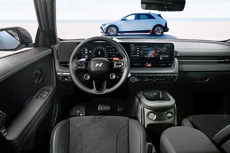 Het dashboard van de Hyundai IONIQ 5 N.
