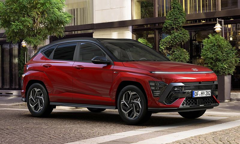 De Hyundai KONA Hybrid N Line.