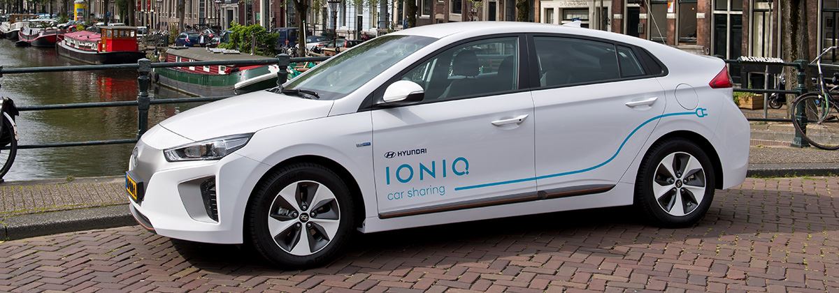 Uniek Car Sharing-project in Amsterdam met honderd elektrische Hyundai’s IONIQ