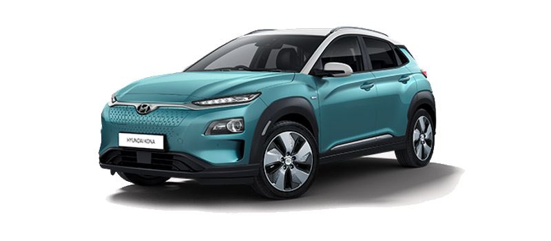 Foto: de Hyundai KONA Electric, de eerste compacte elektrische SUV in Europa, met slechts 4 % bijtelling voor zakelijk rijders.