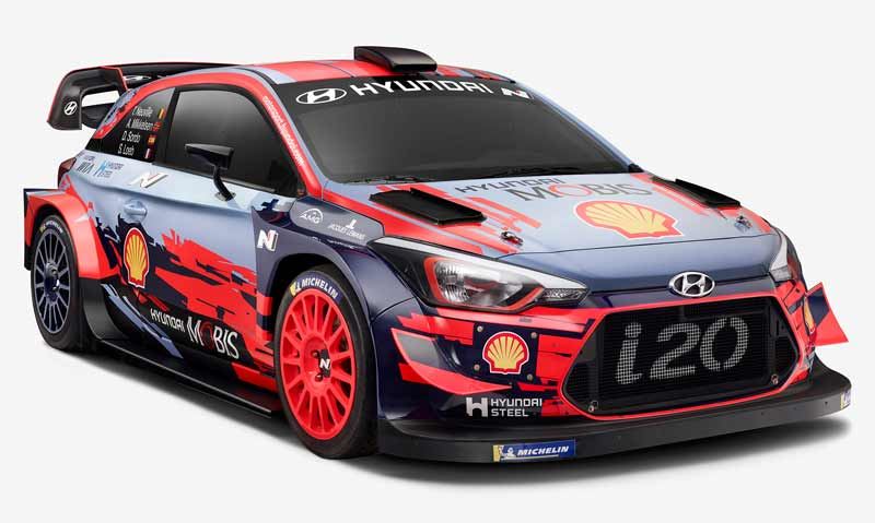 Rallyauto Hyundai i20 WRC 2019.