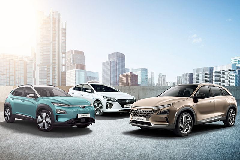 De elektrische range van Hyundai.