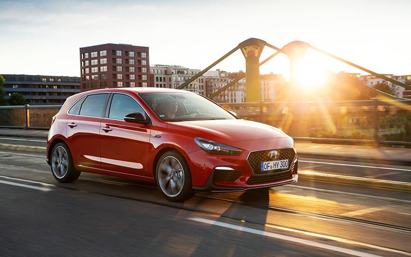 De Hyundai i30 in sportieve N Line-uitvoering.