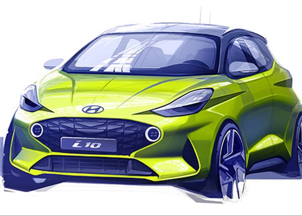 Hyundai toont eerste schets van geheel nieuwe i10