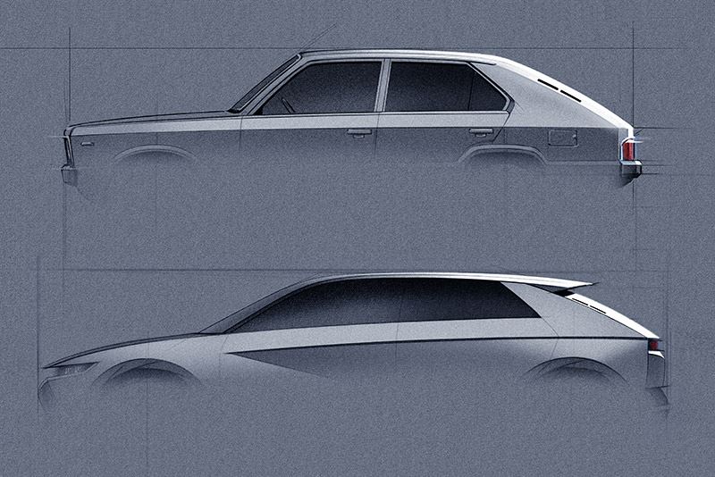 Boven de Pony Coupé Concept, onder de Hyundai 45 Concept.