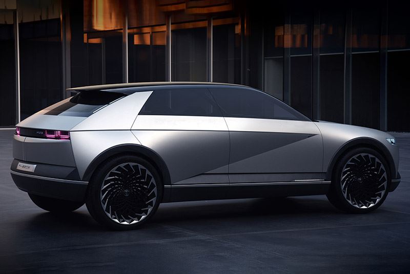 De Hyundai 45 Concept is een studiemodel van een elektrische auto.