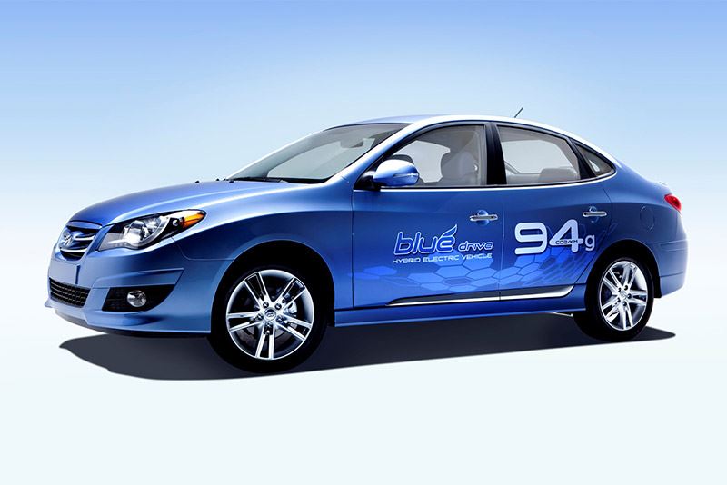 De Hyundai Avante LPI Hybrid.