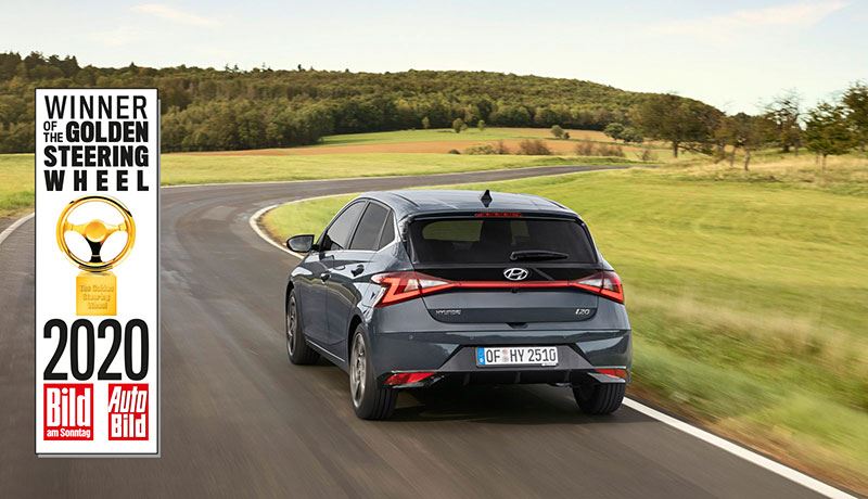 De nieuwe Hyundai i20 wint de Golden Steering Wheel in de categorie Auto’s tot 25.000 euro.