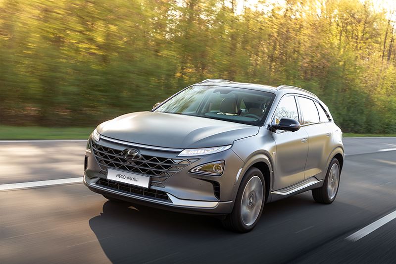De Hyundai NEXO is een van de weinige in serie geproduceerde waterstofauto’s ter wereld.