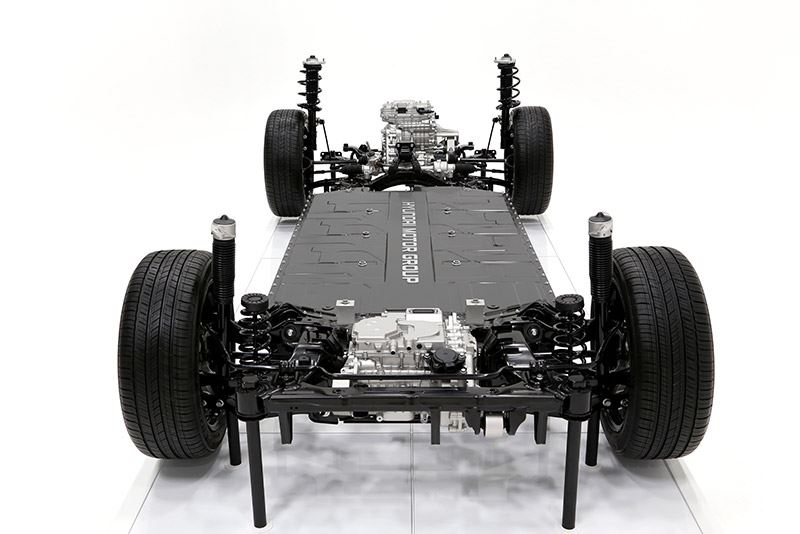Het nieuwe E-GMP-platform van Hyundai is speciaal ontwikkeld voor toekomstige batterij-elektrisch aangedreven Hyundai’s.